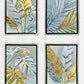 “TROPICAL LEAVES“ 4pc set 18x24 inches each