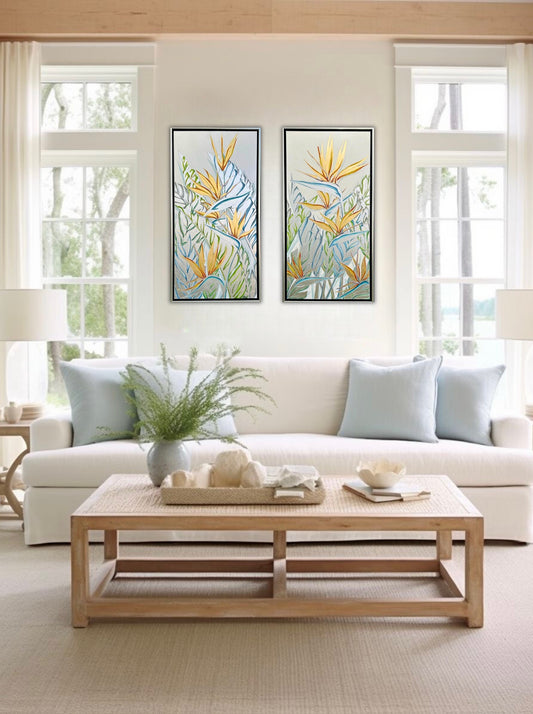 “SLICE OF PARADISE“ PAIR 24x48 inches each