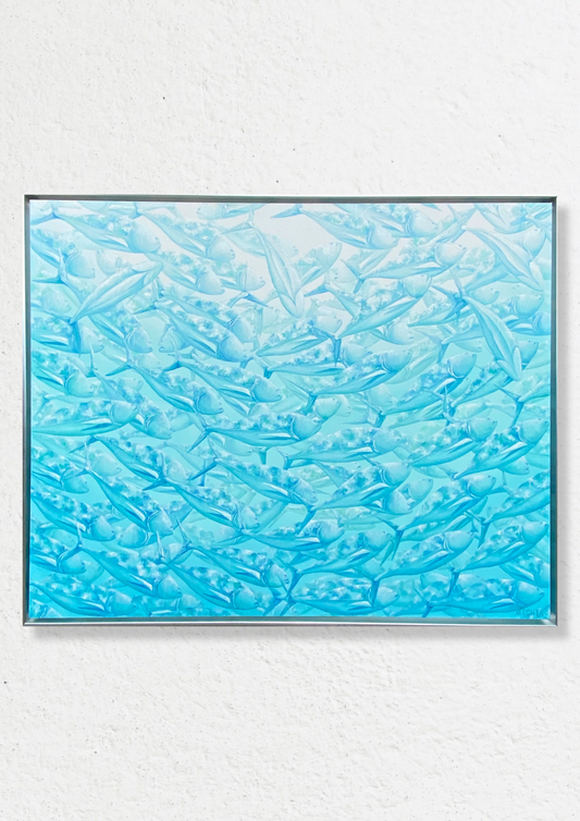 “Turquoise School of Fish” 60х48 inches